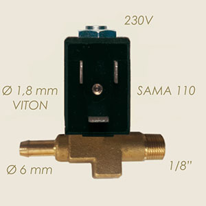 400-G - ELECTROVALVA SAMA 2003L 1/8"M PORTAGOMMA Ø 1,8 VITON 230 V