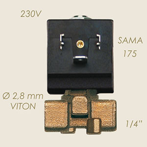 401-S - ELECTROVALVA SAMA 175 1/4"F F Ø 2,8 VITON 230 V