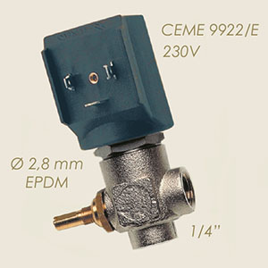 405 - ELECTROVALVA CEME 9922 1/4"F F CU REGLAJ 220 V