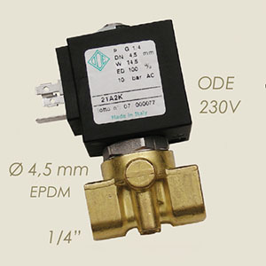413-D45E-230 - ELECTROVALVA ODE 1/4" EPDM Ø 4,5 230 V