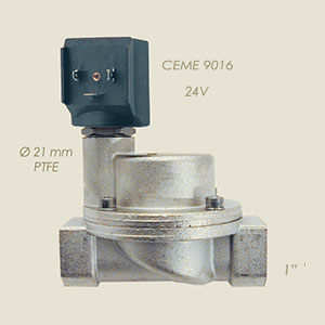 415-D-24 - ELECTROVALVA CEME ESV 9016 TEFLON 1"F F 24 V