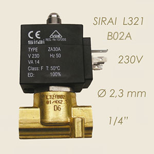 457-AA - ELECTROVALVA SIRAI L321 B02A V3 1/4" NORMALMENTE APERTA 230 V