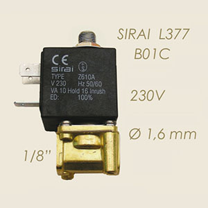 458 - ELECTROVALVA SIRAI L377 B01C-03C 1/8" ARIA 220 V
