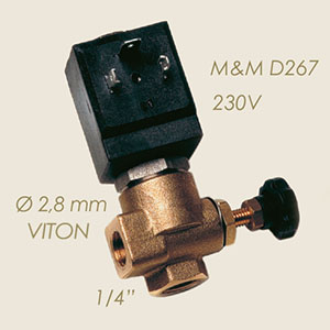 471 - ELECTROVALVA M&M D267 1/4"F F CU REGLAJ 220 V