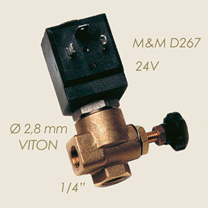 471-24 - ELECTROVALVA M&M D267 1/4"F F CU REGLAJ 24 V