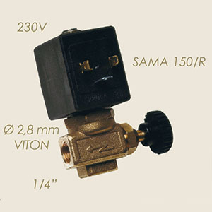 481 - ELECTROVALVA SAMA 150/R 1/4"F F Ø 2,8 CU REGLAJ 220 V