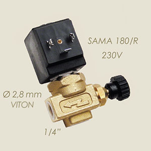 481-A - ELECTROVALVA SAMA 180/R 1/4"F F CU REGLAJ  220 V