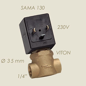 482-B - ELECTROVALVA SAMA 130/N 1/4"F F Ø 3,5 220 V