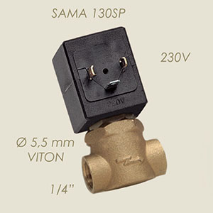 482-C - ELECTROVALVA SAMA 130/N 1/4"F F Ø 5,5 220 V