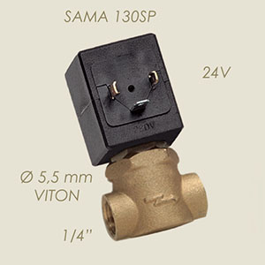 482-C-24 - ELECTROVALVA SAMA 130/N 1/4"F F Ø 5,5 24 V