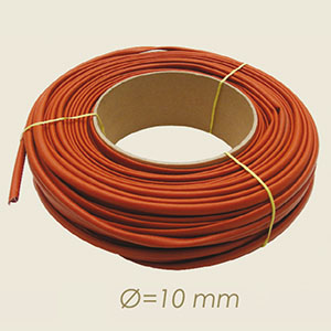 506-U - IZOLATIE VETROSILICONE ROSSA Ø 10