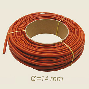 506-X - IZOLATIE VETROSILICONE ROSSA Ø 14