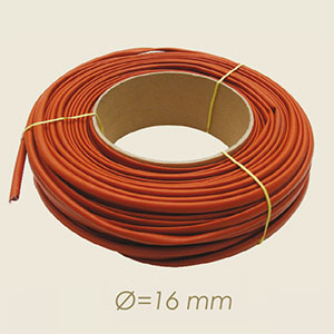 506-Y - IZOLATIE VETROSILICONE ROSSA Ø 16