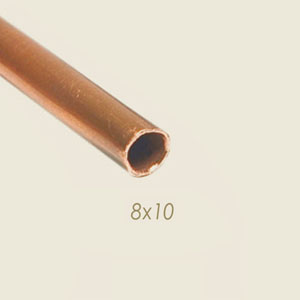 509-C - TUB CUPRU TONDO COTTO 8X10 (1 METRO = 0,23 KG)