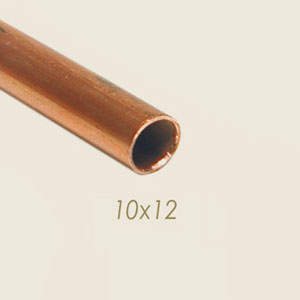 509-D - TUB CUPRU TONDO COTTO 10X12 (1 METRO = 0,27 KG)