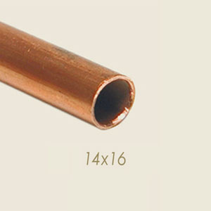509-F - TUB CUPRU TONDO COTTO 14X16 (1 METRO = 0,36 KG)