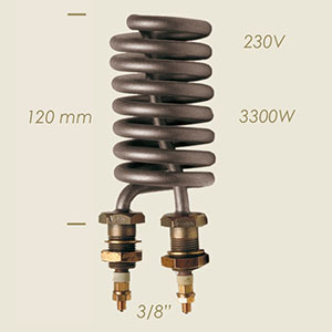 532 - REZISTENTA TORTIGLIONE L=120 3300 W 3/8"