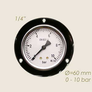 534-AA - MANOMETRU ABUR Ø 62 3 FORI 0 A 10 BAR