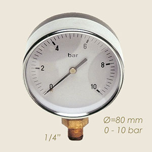 537 - MANOMETRU ABUR Ø 80 1/4" 0 A 10 BAR