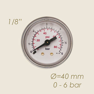 538-B - MANOMETRU ABUR Ø 42 1/8" 0 A 6 BAR