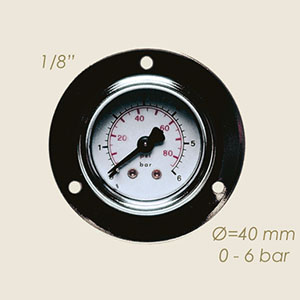 538-D - MANOMETRU ABUR Ø 42 3 FORI 0 A 6 BAR