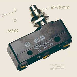 544-A - MICROINTRERUPATOR MS09 PULSANTE FILETTATO PICCOLO