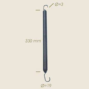553-009 - ARC F3 Ø 19 FILO Ø 3 L=330 2 GANCI