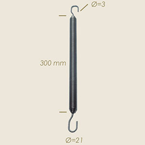 553-011 - ARC F3 Ø 21 FILO Ø 3 L=300 2 GANCI
