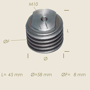 553-A - DOP FILETAT MA10 PER ARC FILO Ø 8