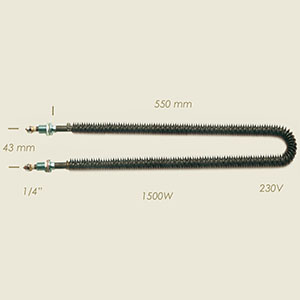 604-GG - REZISTENTA ALETTATA L=550 1500 W 1/4"