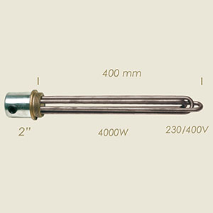 604-H - REZISTENTA L=400 4000 W 2"