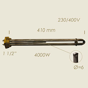 604-MA  - REZISTENTA L=410 4000 W 1 1/2" CU SONDA