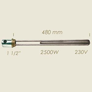 604-ME - REZISTENTA L=480 2500 W 1 1/2"