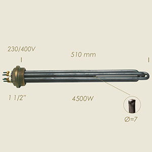 604-MG - REZISTENTA L=520 4500 W 1 1/2" CU SONDA