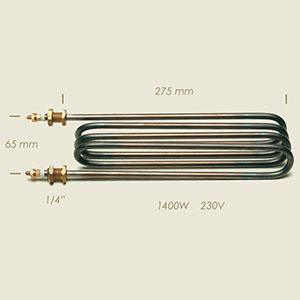 604-O - REZISTENTA SOFFIETTO L=275 1400 W 1/4" INTERASSE=65
