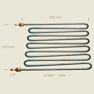 604-S - REZISTENTA PLATA L=330 2100 W 1/4" INTERASSE=270