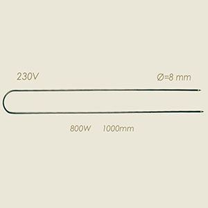 606-B - REZISTENTA ACCIAIO TAVOLO L=1000 800 W