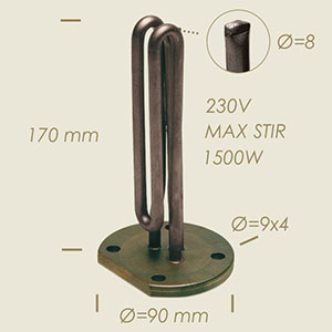 607 - REZISTENTA MAX STIR CU FLANSA Ø 90 4 FORI L=170 1500 W