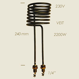 609 - REZISTENTA TORTIGLIONE VEIT L=250 2200 W