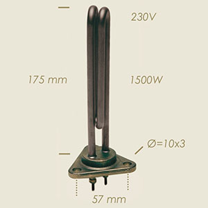 611-C - REZISTENTA CU FLANSA TRIUNGHIULARA Δ=78 L=175 1500 W