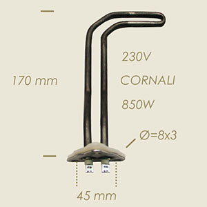 611-DB - REZISTENTA SPIDIVAP CORNALI CU FLANSA TRIUNGHIULARA Δ=65 L=170 850 W