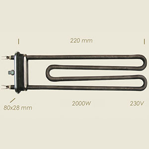 627-E - REZISTENTA CU FLANSA 80X28 2000 W