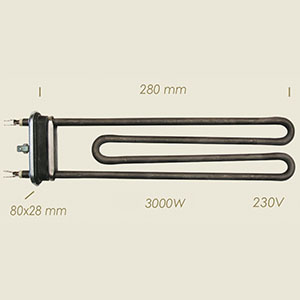 627-F - REZISTENTA CU FLANSA 80X28 3000 W