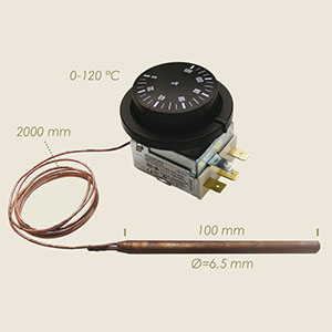 631-B - TERMOSTAT A BULBO 0Ø A 120Ø