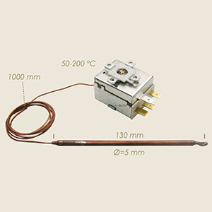 631-C - TERMOSTAT A BULBO CON REGOLAZIONE A VITE 50Ø A 200Ø