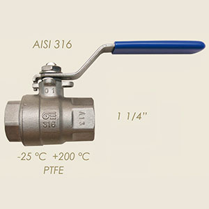 634-A - ROBINET CU BILA ACCIAIO 1 1/4"