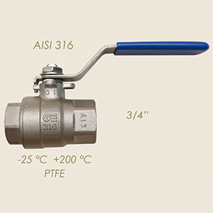 653-A - ROBINET CU BILA ACCIAIO 3/4"