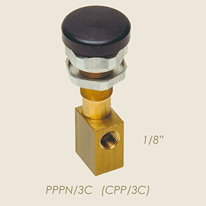671-B - VALVA PULSANTE 3 VIE 1/8" (CPP/3C) PPPN/3C