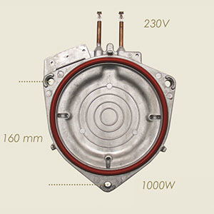 708 - REZISTENTA GHIDINI CU FLANSA ALLUMINIO 3 FORI 1000 W