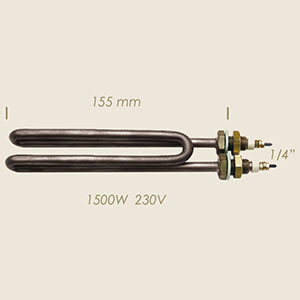 770-D - ELEMENTO 1500 W RIPIEGATO 1/4"